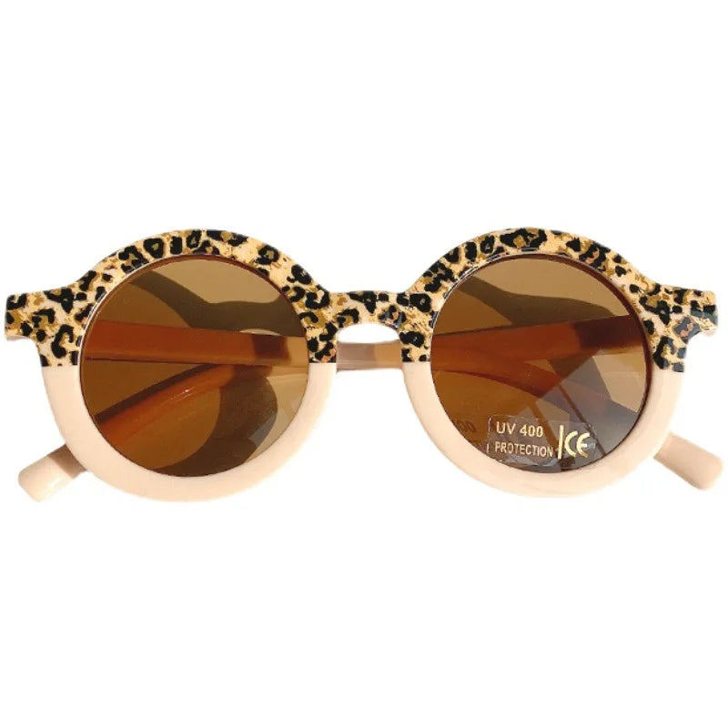 Classic  Children's Sunglasses Infant's Retro Solid Color Ultraviolet-proof Round Convenience Glasses Eyeglass for Kids