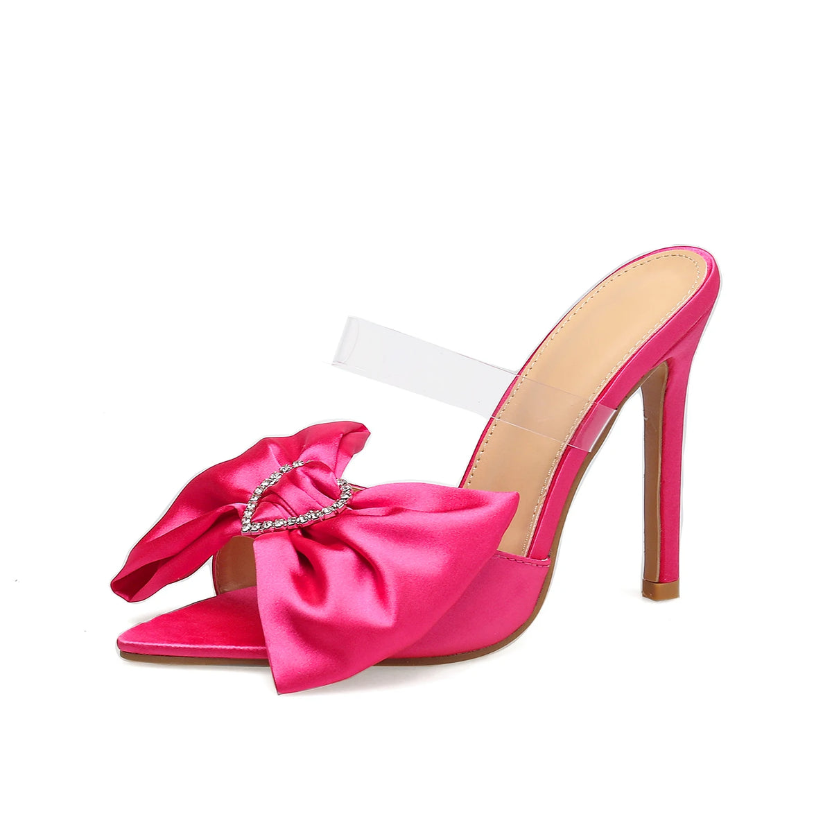 Rhinestone Bow Escarpins Femme Talon Haut Sexy Designer Sandals Women Mujer Mules