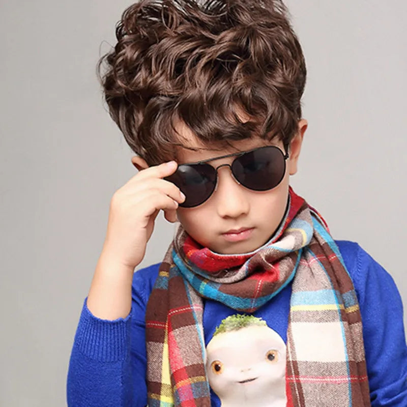 Sunglasses new fashion baby kids boy girl Pilot sunglasses metal frame goggles glasses for kids children sun glasses