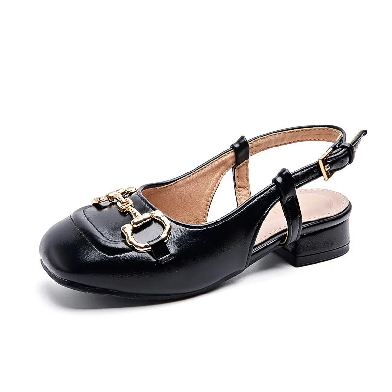Square Toe Toe Shoes Apricot White Women's High Heels Thick Heel Summer Mid-heel Women's Shoes with fairy Style