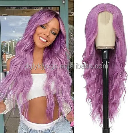 WL07 Small Area Lace Body Wave Synthetic Lace Wigs Lace Front Wigs Ombre Brown Mixed Blonde Water Wave Wig Women Hair
