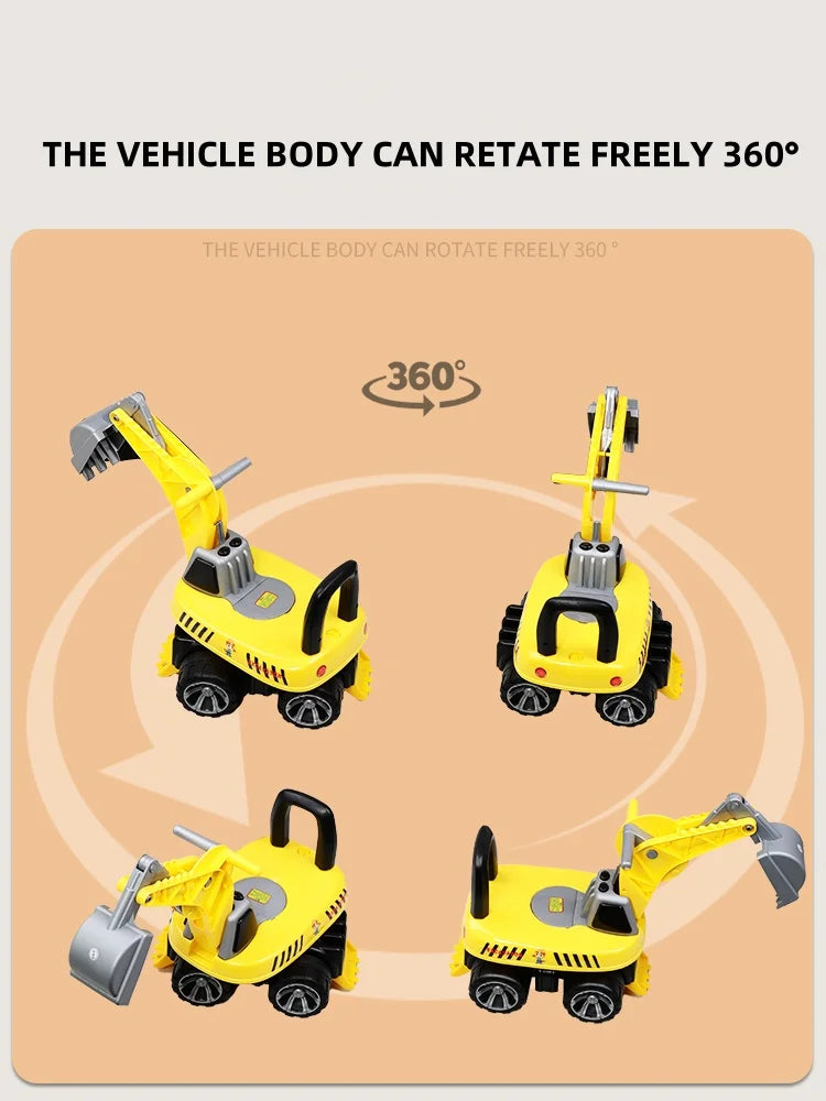 CHILDREN KIDS RODE ON EXCAVATOR CAR FOOT TO FLOOR RIDE ON SCOOTER  1188A
