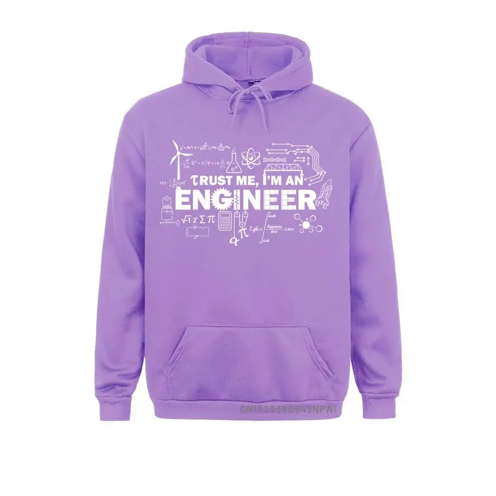 Father Day Hoodie Men Trust Me I Am An Engineer Sportswear Geek Male Hoody Letter Math Equation Print Custom Students Fun