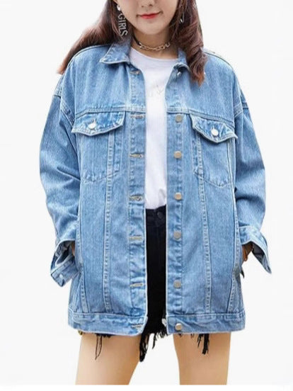 AliExpress cross-border European and American foreign trade women's clothing Amazon spring and autumn new Denim coat women's jacket long sleeve top