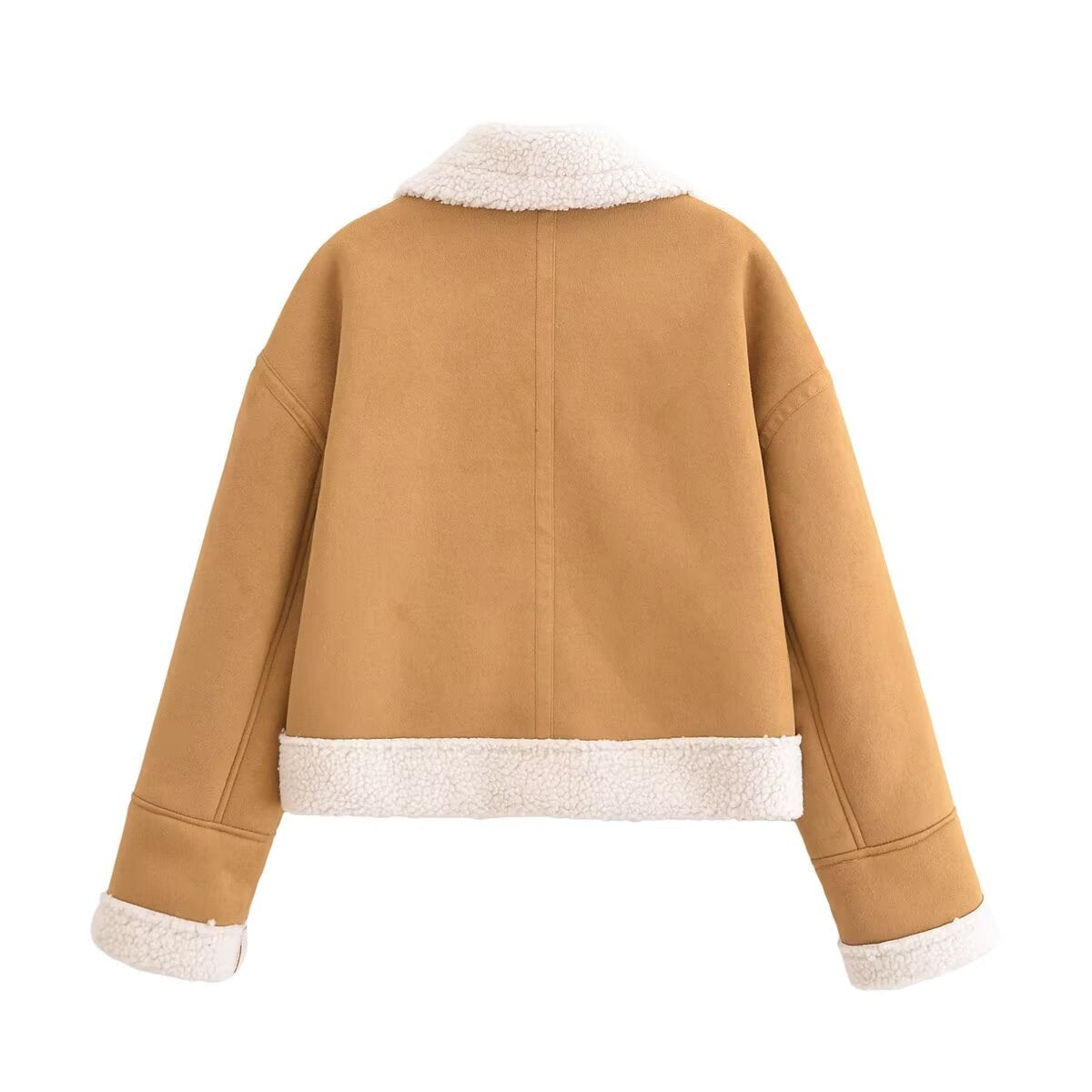 Foreign Trade Women's Clothing 2025 Autumn and Winter European and American Street Fashion Casual Zipper-Decorated Reversible Jacket for Women W69090