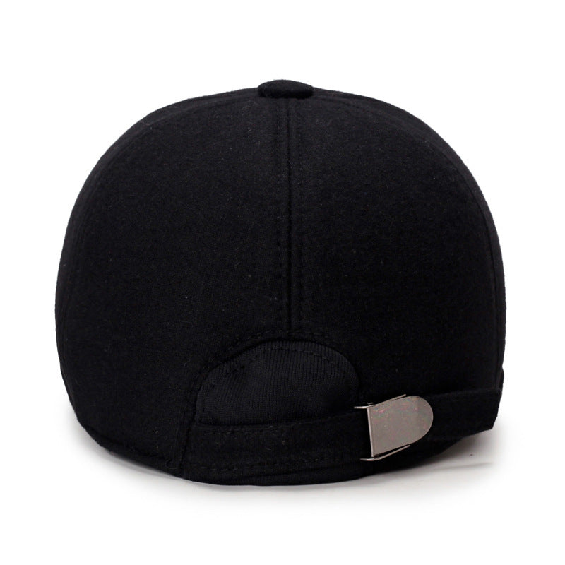 Winter Hats for Men, Middle-Aged and Elderly, Baseball Caps, Warm Ear Protection, Forward Hats for the Elderly, Cold-Proof Peaked Caps, Thickened and Warm