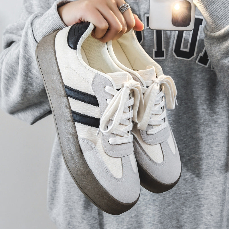Men's Shoes Trendy Shoes 2025 Spring New Low-Top Canvas Shoes Men's Easiest for Match Moral Training Shoes Boys Casual Sneakers Wholesale