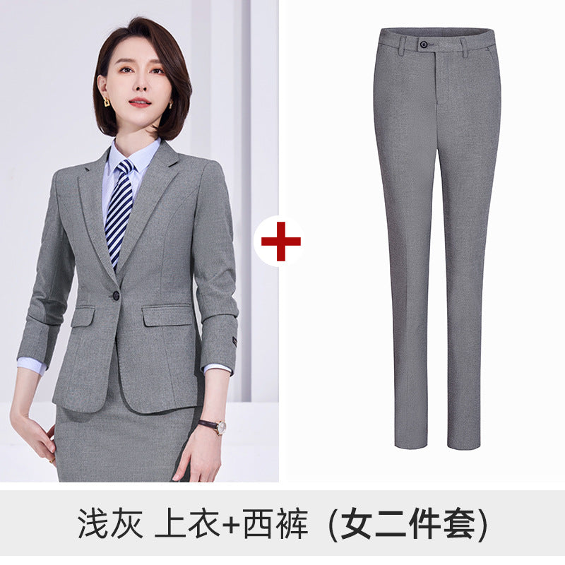 Men's and women's high-end business suit suit civil servant interview formal suit teacher business wear overalls customization