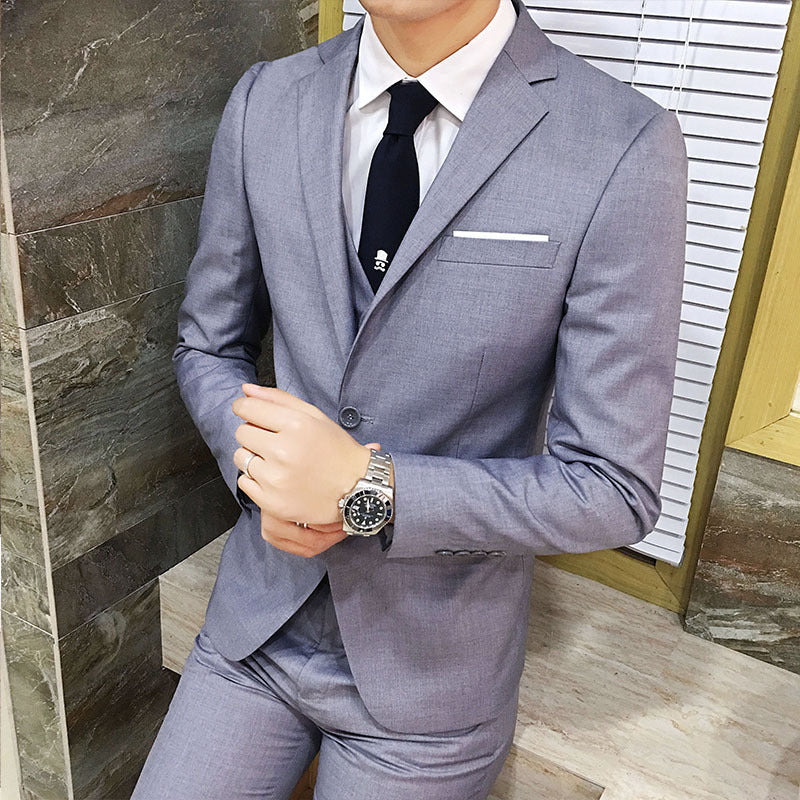 Foreign Trade Men's Suit One-Piece Top Casual Business Dress Professional Wear Men's Slim-Fit Small Suit Single Western Jacket Men's