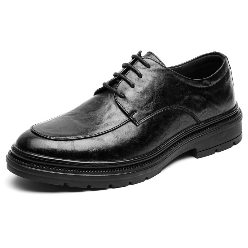 2023 New Men's Leather Shoes Business Formal Casual Men's Shoes Breathable British Men's Trendy Shoes 6096