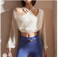High-end Yoga Blouse Women's Tulle Breathable Sports Jacket Loose Running Fitness Top