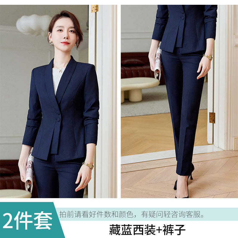 High-end suit suit women's 2023 new business wear temperament goddess style suit jacket formal wear teacher work clothes