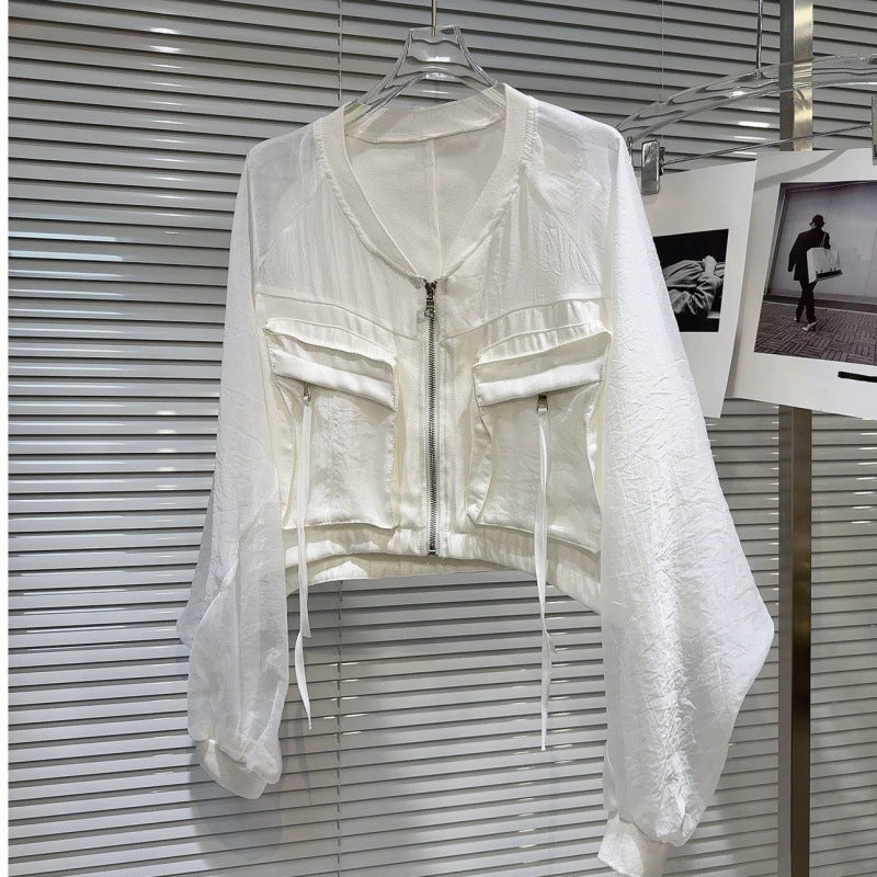 European Station 2025 Summer New European Design Versatile Short Thin Jacket Long Sleeve Sun Protection Women's Clothing
