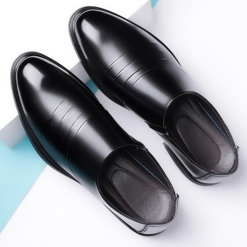 2022 Autumn New Men's Business Formal Leather Shoes Men's Breathable Pointed Toe Slip-On Men's Shoes 906