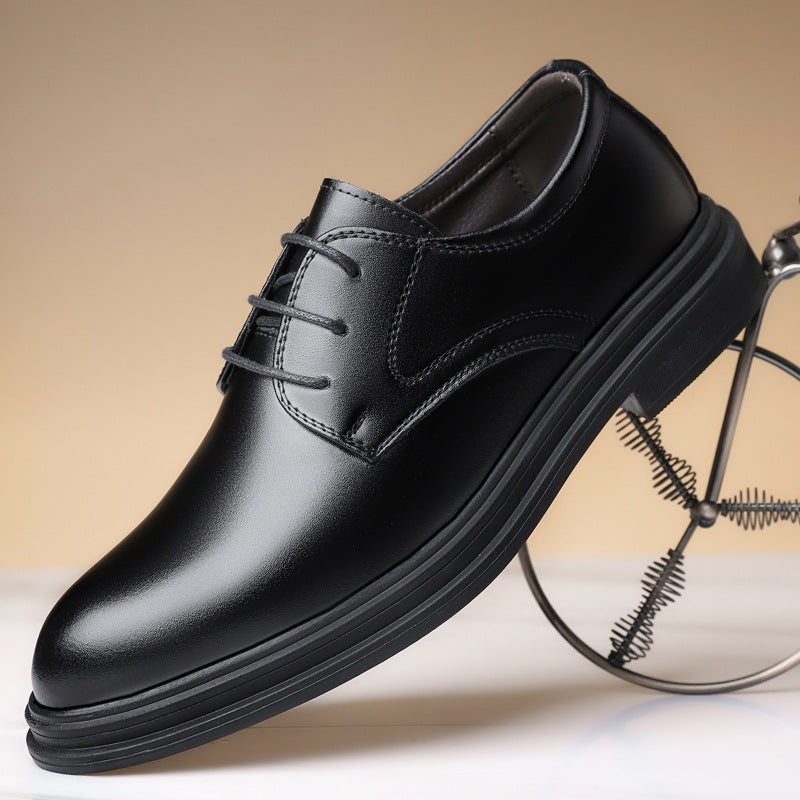 Leather Shoes for Men, Black Suit Men's Shoes, Soft Sole Men's Interview Business Formal Wear, Youth Casual Shoes, Groomsmen's Wedding Shoes