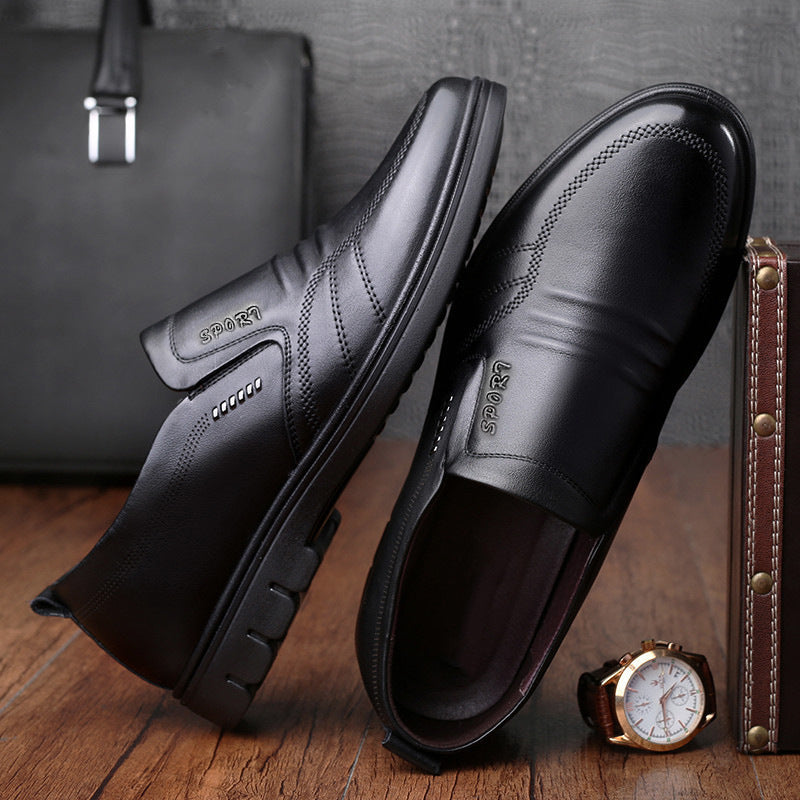 Formal Leather Shoes for Men 2026 New Style Soft Leather Soft Sole Non-Slip Casual Men's Versatile Leather Shoes Business Men's Shoes
