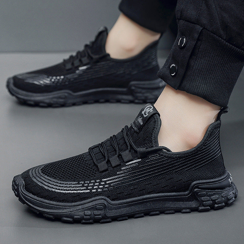 New Arrival All-Match Thin Men's Shoes Spring and Summer Lightweight Non-Slip Cloth Shoes Fly-Woven Breathable Sneakers Men's Shoes Casual sneaker