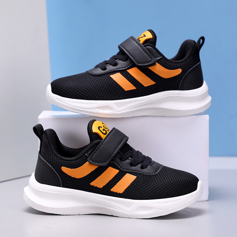 New Autumn Boys' Sports Shoes Mesh Non-Slip Wear-Resistant Soft Sole Lightweight Versatile Cross-Border Walking Student Sports Shoes