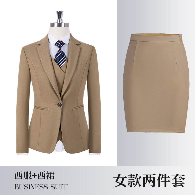 High-End Women's Suit Black Women's Suit Business Formal Gray Professional Women's Pants Suit Blue Haze Blue