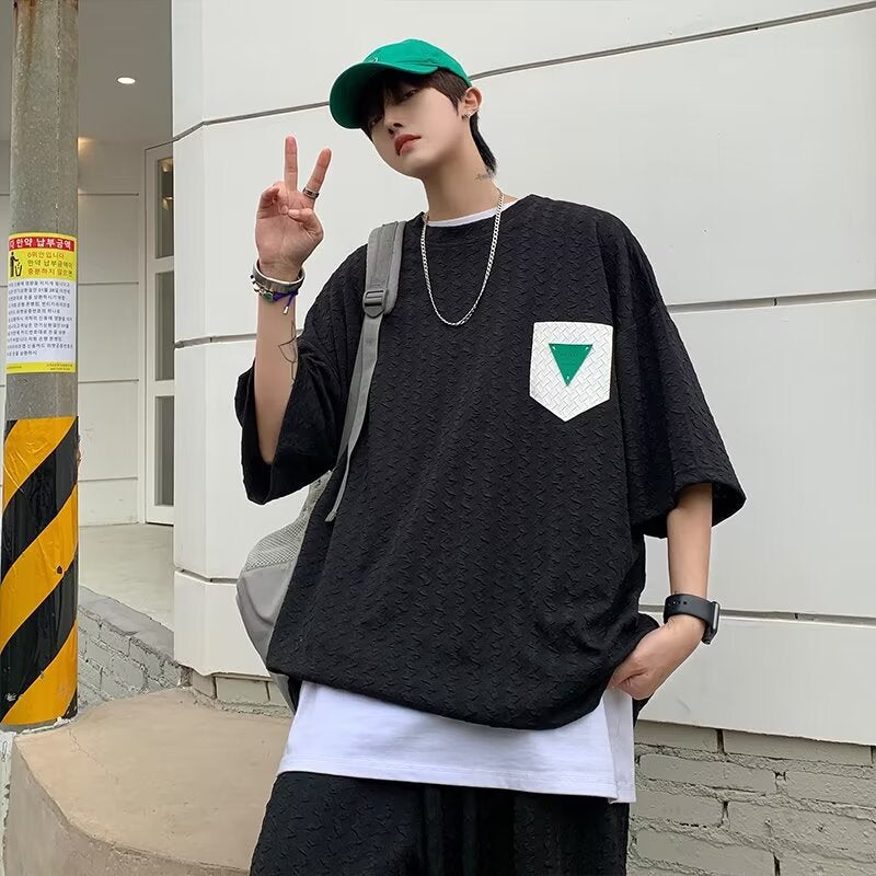 Sportswear suit Men's Summer Short-sleeved T-shirt Basketball Clothes Casual Shorts Two-piece Korean Fashionable 2024