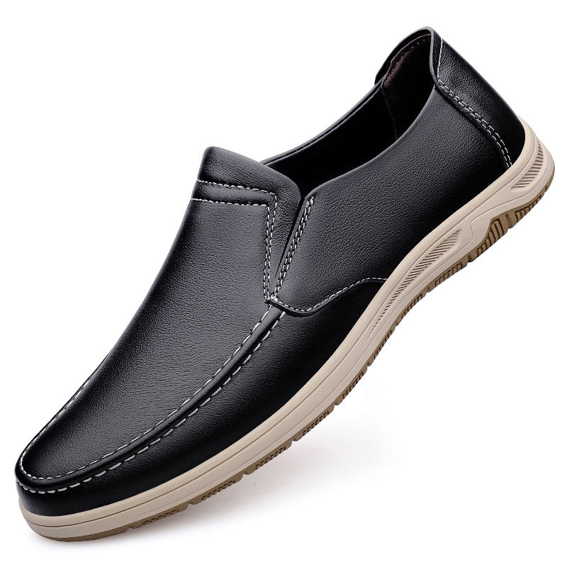 Formal leather shoes spring and summer loafers slip-on loafers casual leather shoes men's first layer cowhide lazy shoes men's shoes