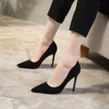 High Heels Women's 2021 New Black All-match French Style Fresh Thin-heel Sexy Mid-heel Professional Pointed Single-layer Shoes