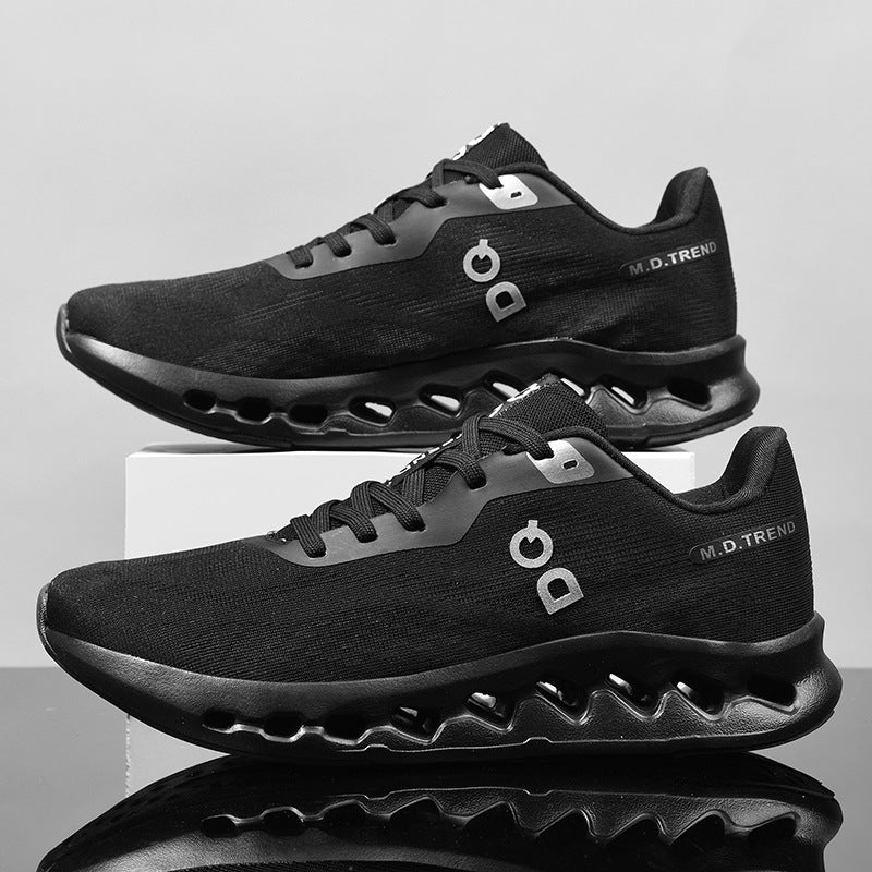 Men's Low-Top Sneakers, Lightweight Breathable Casual Shoes, Trendy Fly-Knit Lace-Up Men's Shoes Sneakers