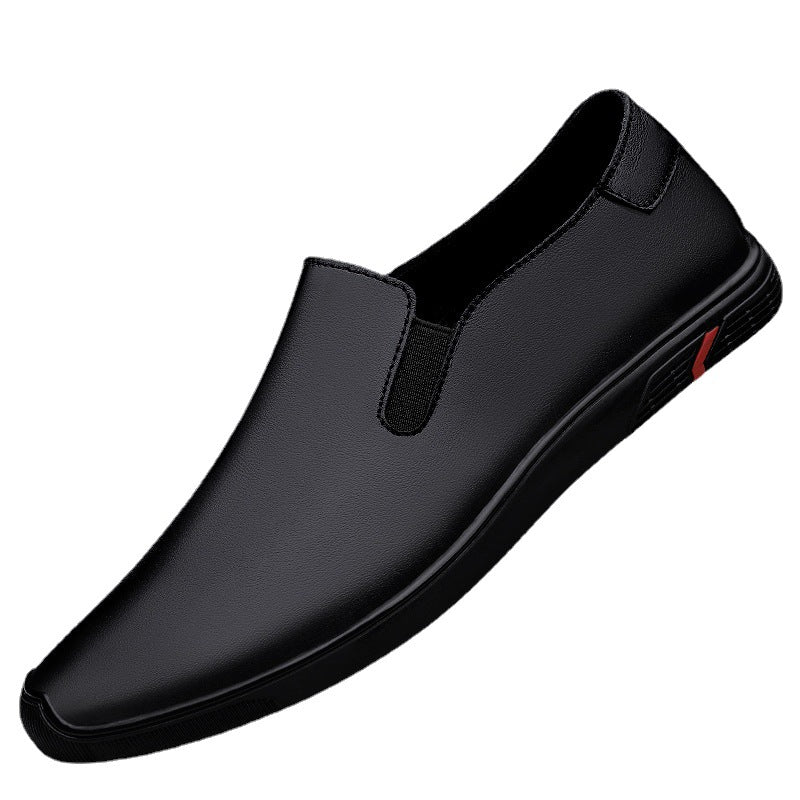 Men's Shoes Loafers Doug Shoes Men's Casual Leather Shoes Men's Cowhide Breathable Soft Sole Slip-on Lazy Car Shoes
