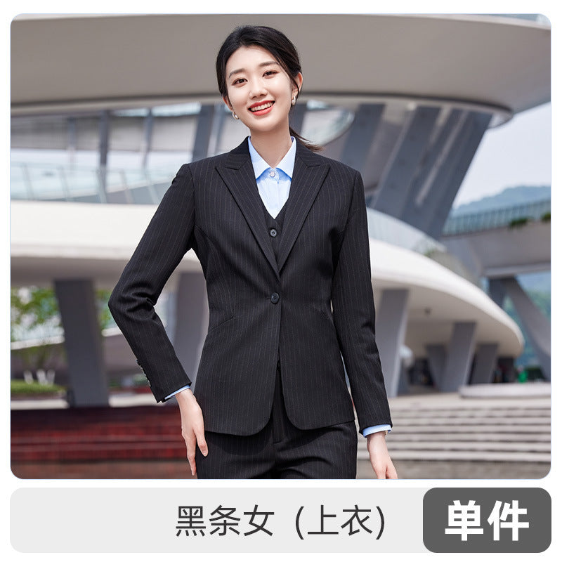 Autumn and winter new men's and women's same style business attire 4S shop business suit suit slim temperament hotel formal overalls