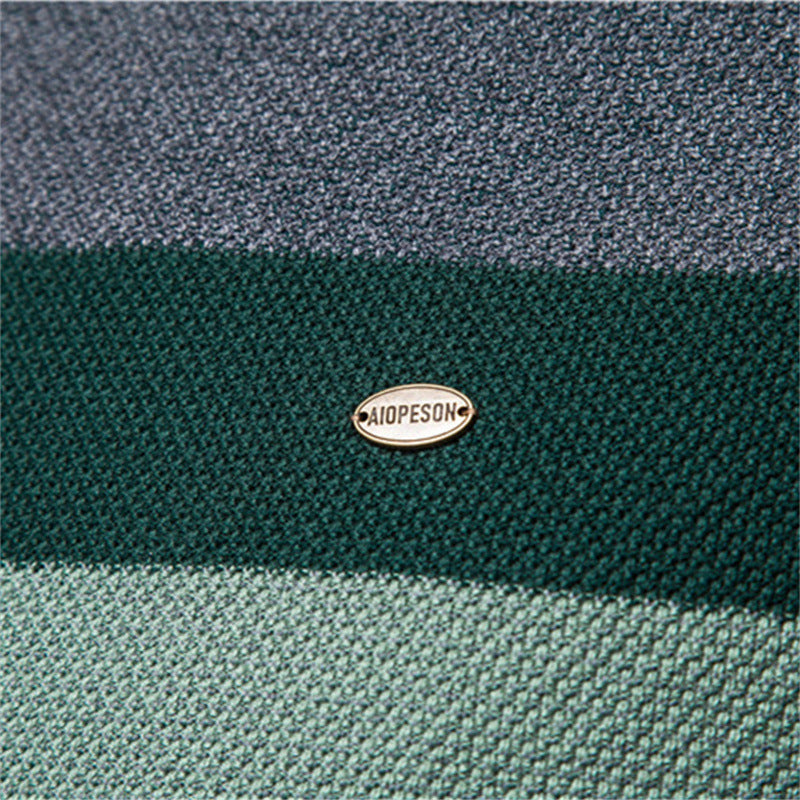 New Round Neck Men's Sweater Men's Long Sleeve 2024 Splicing Autumn and Winter Sweater Stripesd Men's Knitwear Casual Fashion