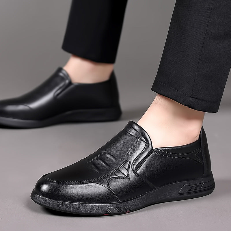 Men's Casual Leather Shoes, Men's 2026 Spring New Style, Versatile Shoes for Middle-Aged and Elderly Dads, Men's High-End Genuine Leather Loafers