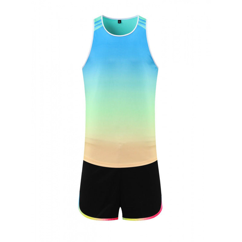 Track and Field Clothing Customized Sports Student Sprint Competition Training Clothing Printed with Logo Marathon Running Vest Sportswear Printed Number