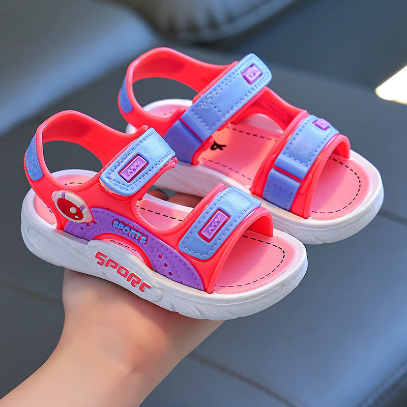 Boys Sandals 2024 New Summer Children's Shoes Small Medium Large Children's Soft Sole Little Boy Baby's Beach Shoes Trendy Shoes
