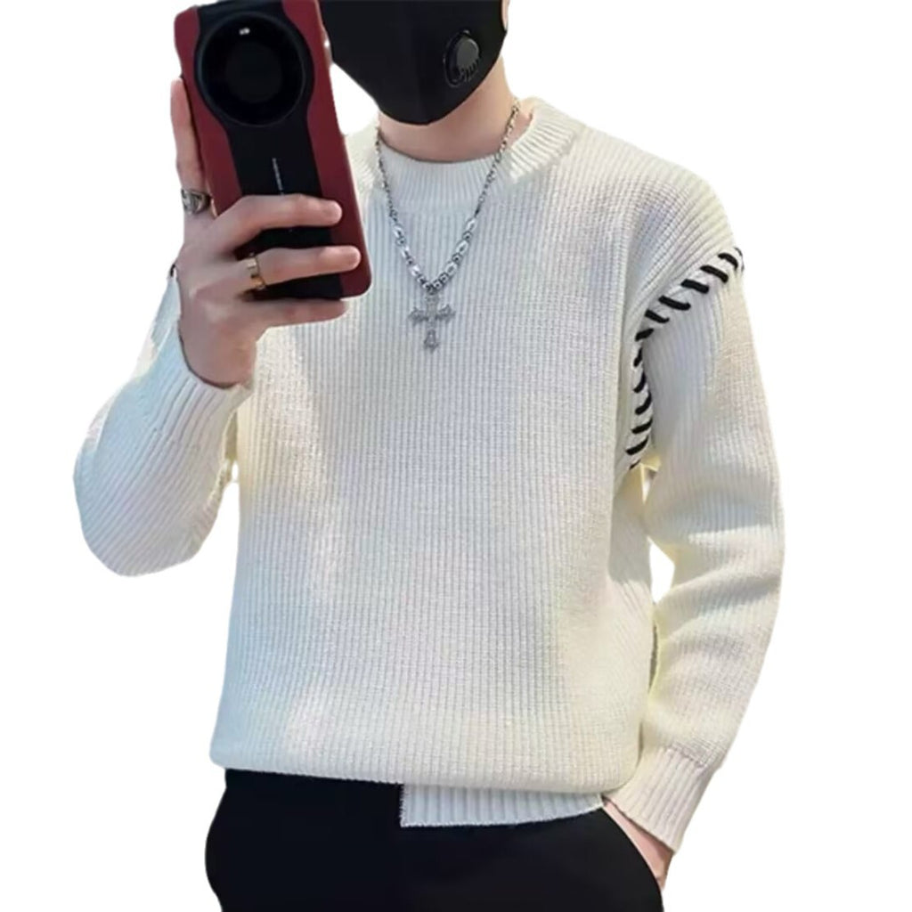 Autumn and winter new men's sweater high-end soft and comfortable sweater base fashion versatile trendy men's sweater