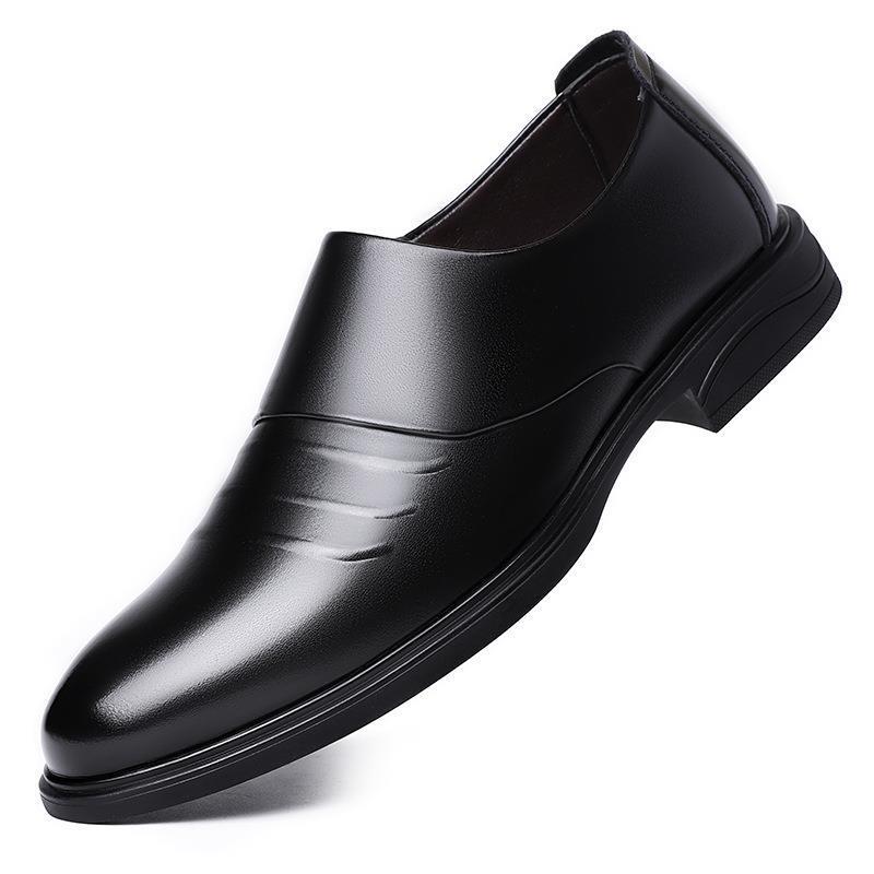 2022 Autumn New Men's Business Formal Leather Shoes Men's Breathable Pointed Toe Slip-On Men's Shoes 906