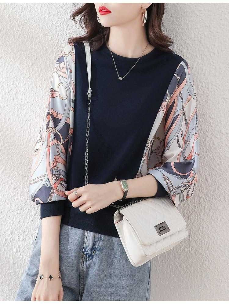 In-Stock 2026 New Women's Sweatshirt for Spring and Autumn, Fashionable Plus-Size Loose Top, Round Neck, Stylish for Moms