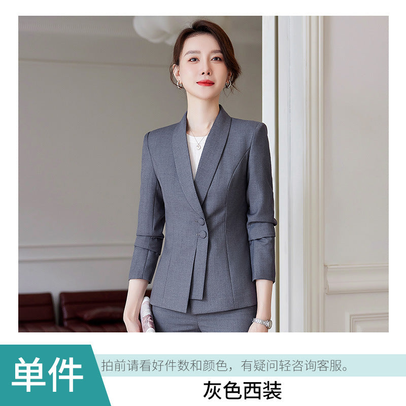 High-end suit suit women's 2023 new business wear temperament goddess style suit jacket formal wear teacher work clothes