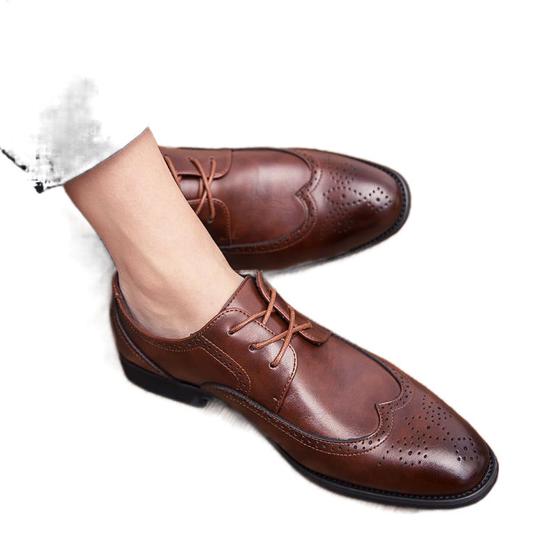 Large Size 48 Men's Formal Pointed Leather Shoes Leather Shoes Soft Leather British Men's Leather Mens Shoes