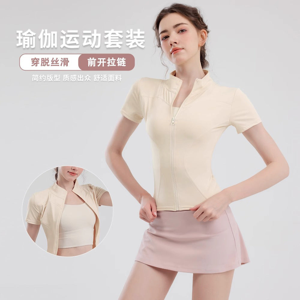 Sportswear suit Women's Summer New Quick-Dry Fashion Training Riding Fitness Running Skirt Professional Yoga Clothing