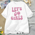 LeTTer PrinT T ShirT Women VinTage CoTTon Round Neck T-shirT Summer PrinT CloThes