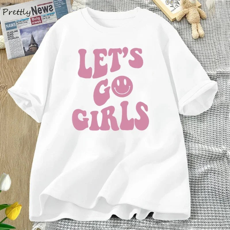 LeTTer PrinT T ShirT Women VinTage CoTTon Round Neck T-shirT Summer PrinT CloThes