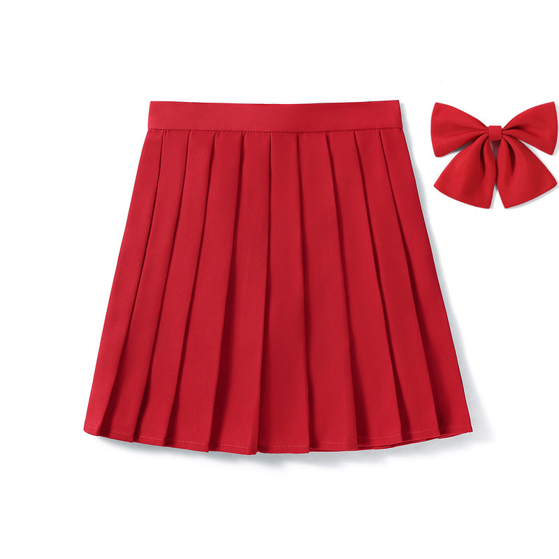 High Waist Pleated Skirt Pleated Skirt Class Uniform Performance Chorus Men and Women Short Skirt