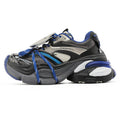 Klein Blue Deconstructed Lace-Up Dad Shoes for Women 2025 Spring and Autumn New Men's Mesh Thick-Soled Height-Increasing Sneakers