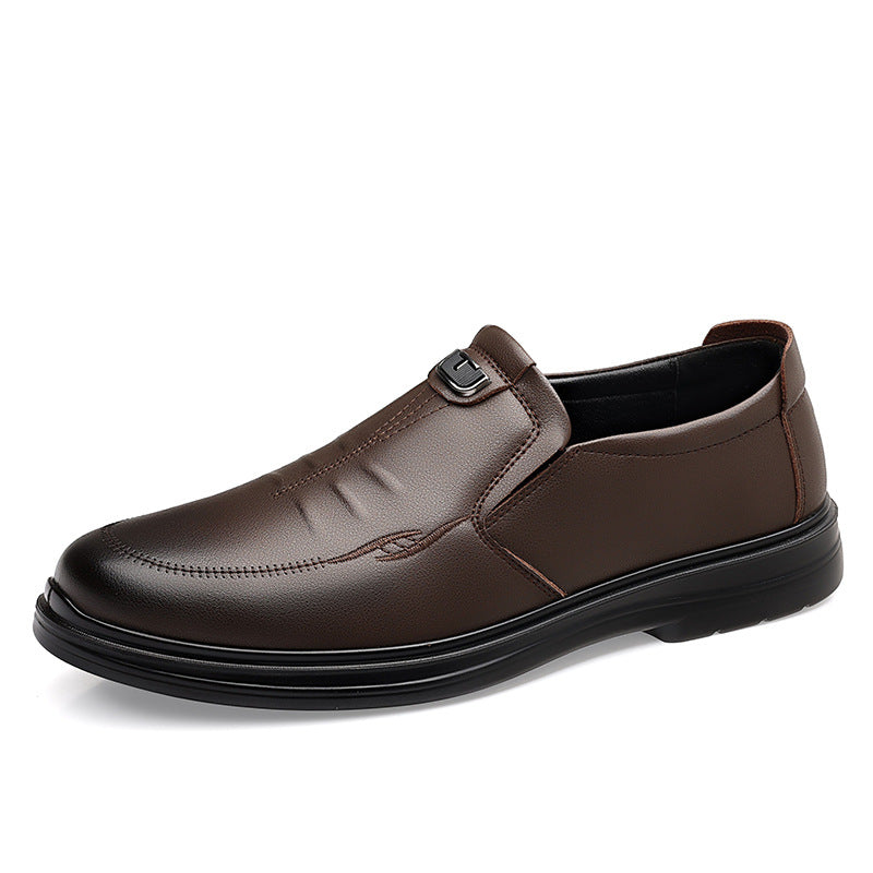 Men's Leather Shoes Trendy 2026 New Versatile Casual Shoes for Middle-Aged and Elderly Men, Dad Shoes, Business Formal Shoes