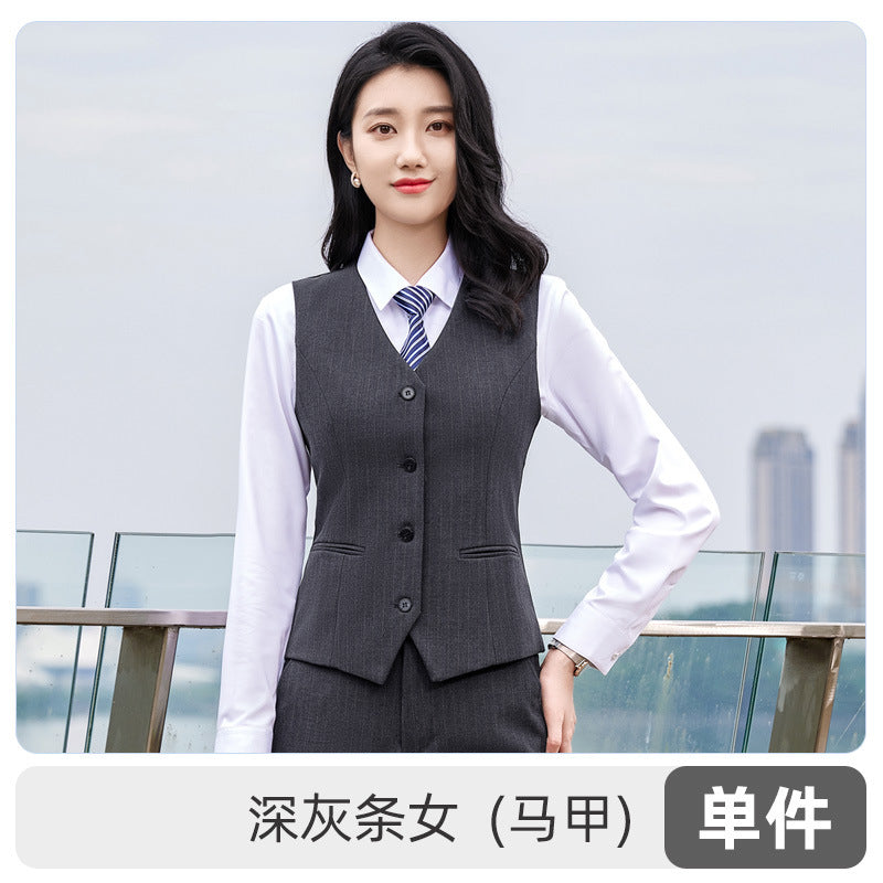 Autumn and winter new men's and women's same style business attire 4S shop business suit suit slim temperament hotel formal overalls