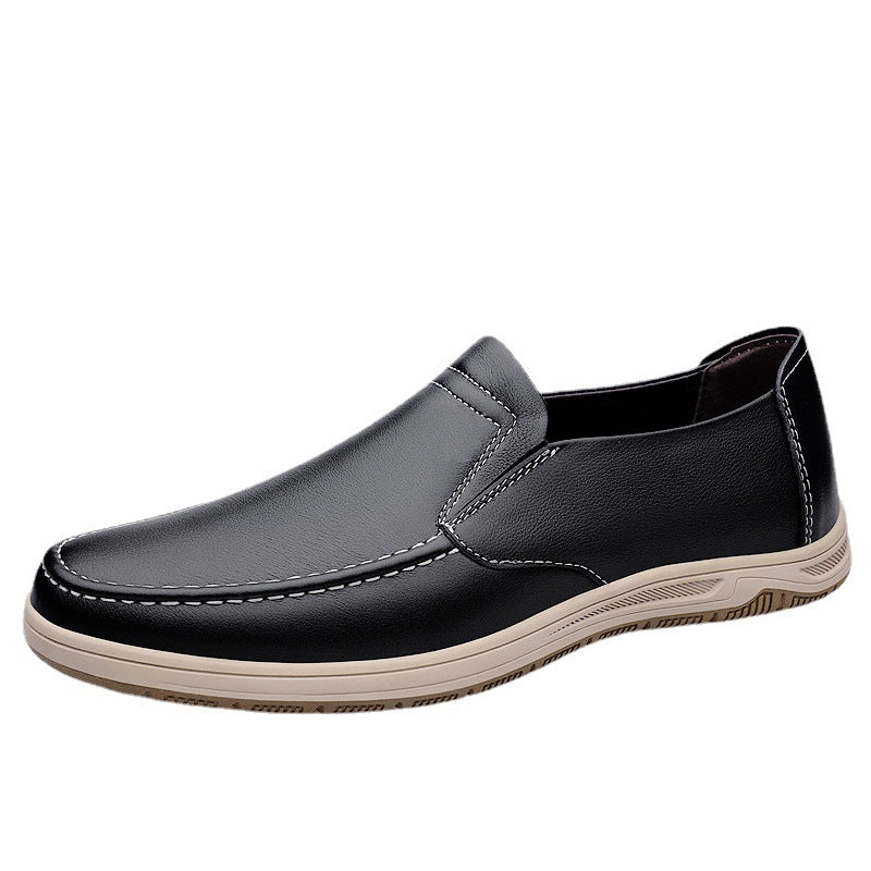 Formal leather shoes spring and summer loafers slip-on loafers casual leather shoes men's first layer cowhide lazy shoes men's shoes