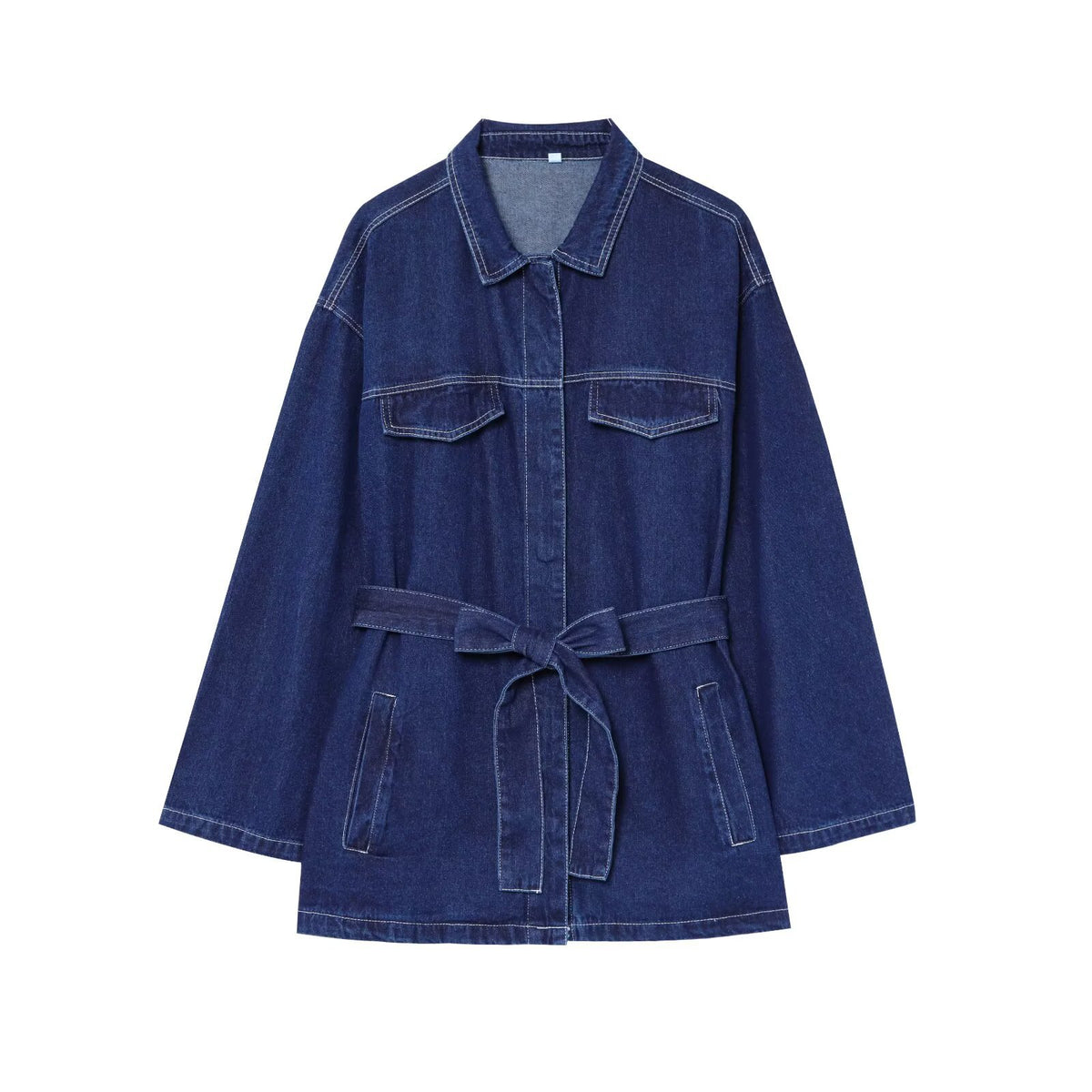 Cross-Border Aliexpress Popular Zr Women's Clothing Export Women's Clothing Wholesale Autum New Women's Clothing Denim Lace-Up Jacket
