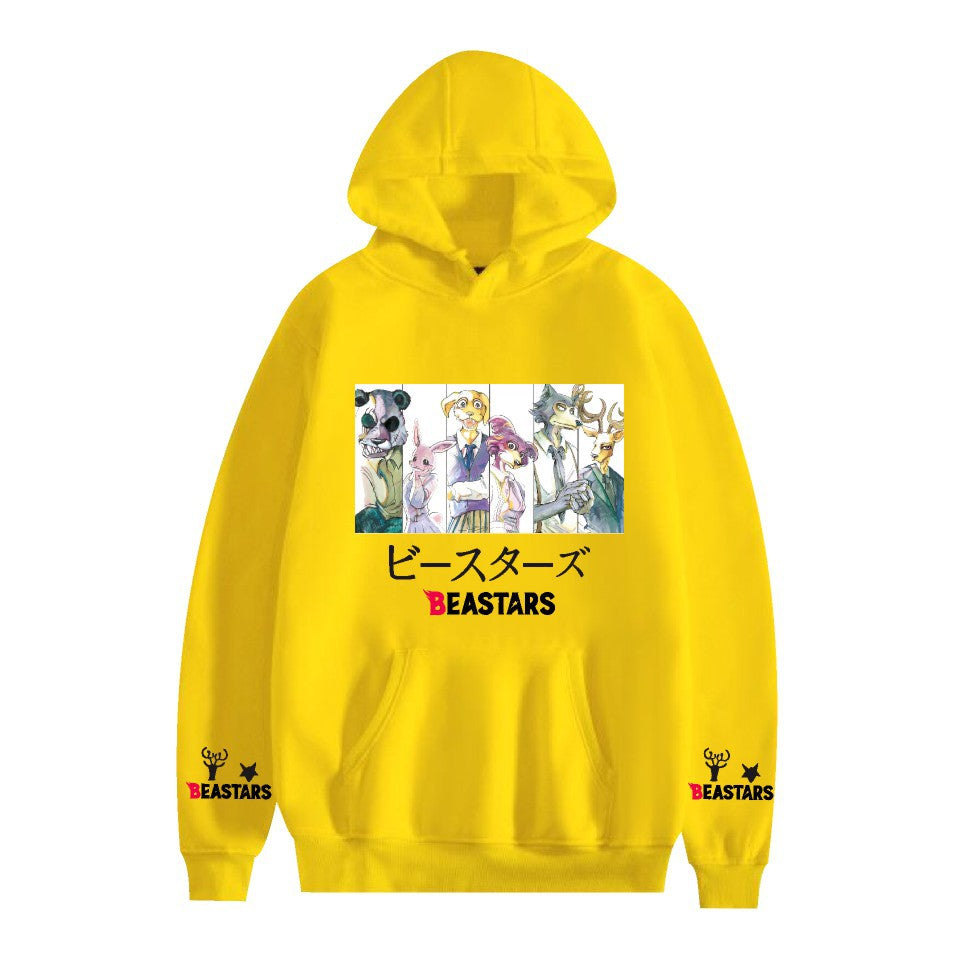 New animal Rhapsody printed hoodie loose casual men's and women's trendy autumn and winter cross-border sweater Hoodies