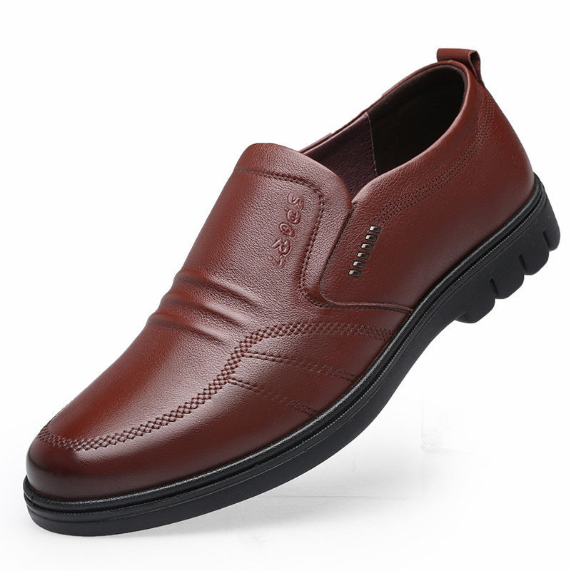 Formal Leather Shoes for Men 2026 New Style Soft Leather Soft Sole Non-Slip Casual Men's Versatile Leather Shoes Business Men's Shoes