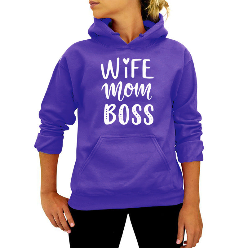 Amazon AliExpress ebay cross-border wife mom printed hooded vests autumn and winter European and American women's